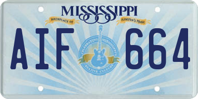 MS license plate AIF664