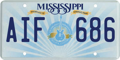 MS license plate AIF686