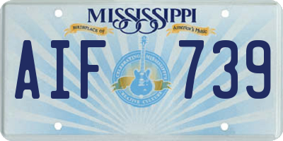MS license plate AIF739