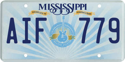 MS license plate AIF779