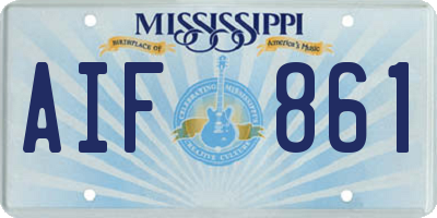 MS license plate AIF861
