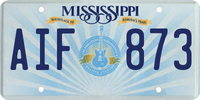 MS license plate AIF873