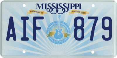 MS license plate AIF879