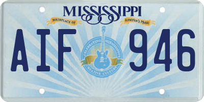 MS license plate AIF946