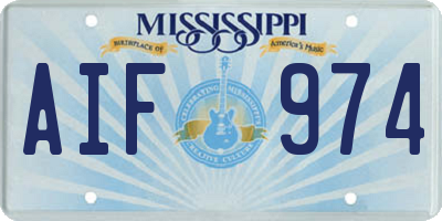 MS license plate AIF974