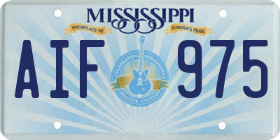 MS license plate AIF975