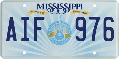 MS license plate AIF976