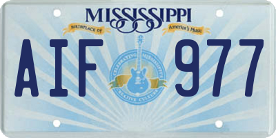 MS license plate AIF977