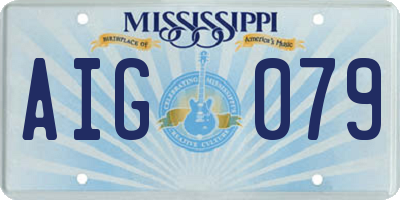 MS license plate AIG079
