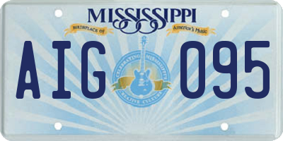 MS license plate AIG095