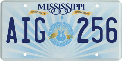 MS license plate AIG256