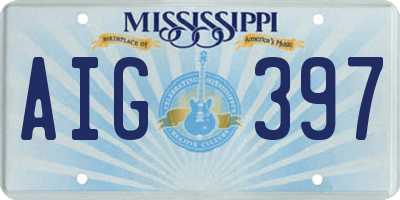 MS license plate AIG397