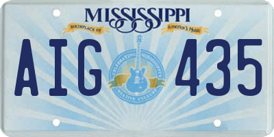 MS license plate AIG435