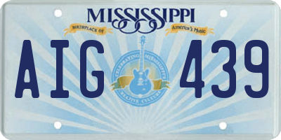 MS license plate AIG439