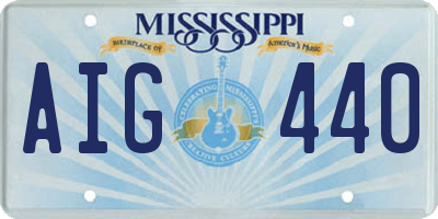 MS license plate AIG440