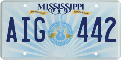 MS license plate AIG442