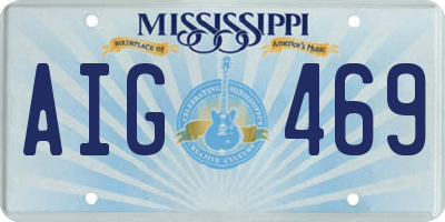 MS license plate AIG469