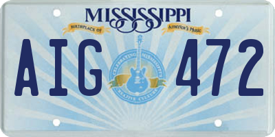 MS license plate AIG472