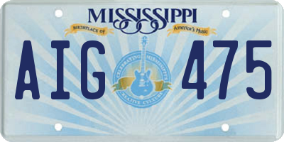 MS license plate AIG475