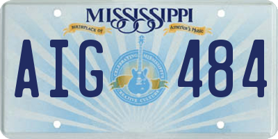 MS license plate AIG484