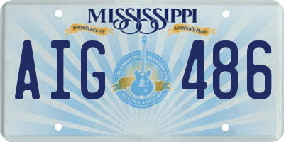 MS license plate AIG486