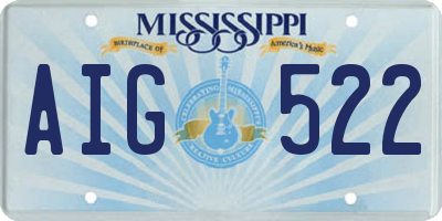 MS license plate AIG522