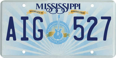 MS license plate AIG527