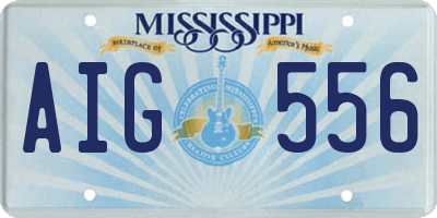 MS license plate AIG556