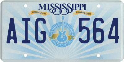 MS license plate AIG564