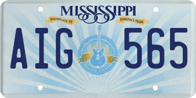 MS license plate AIG565