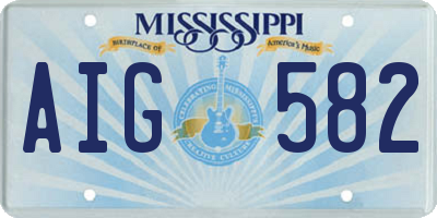 MS license plate AIG582