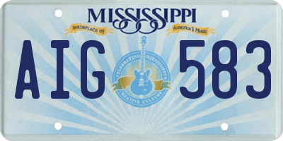 MS license plate AIG583