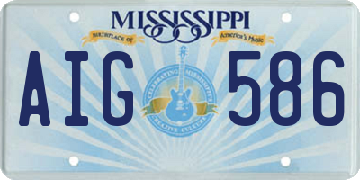 MS license plate AIG586