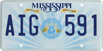 MS license plate AIG591