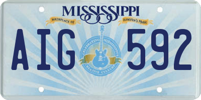 MS license plate AIG592