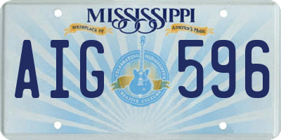MS license plate AIG596