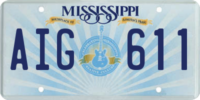 MS license plate AIG611
