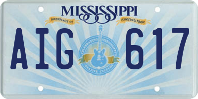 MS license plate AIG617