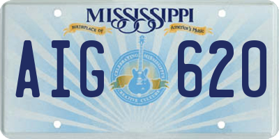 MS license plate AIG620