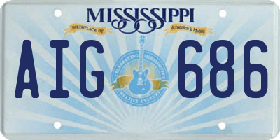 MS license plate AIG686