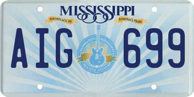 MS license plate AIG699