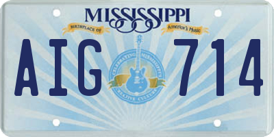 MS license plate AIG714