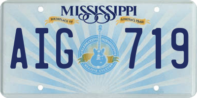 MS license plate AIG719