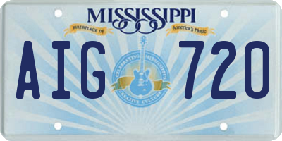 MS license plate AIG720