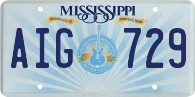 MS license plate AIG729