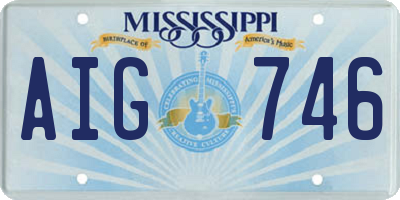 MS license plate AIG746