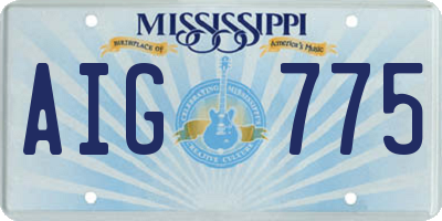 MS license plate AIG775