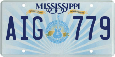 MS license plate AIG779