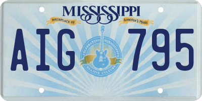 MS license plate AIG795