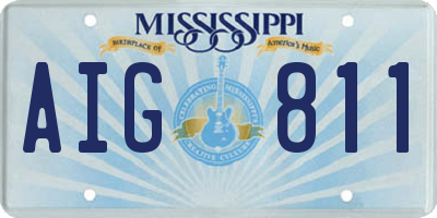 MS license plate AIG811